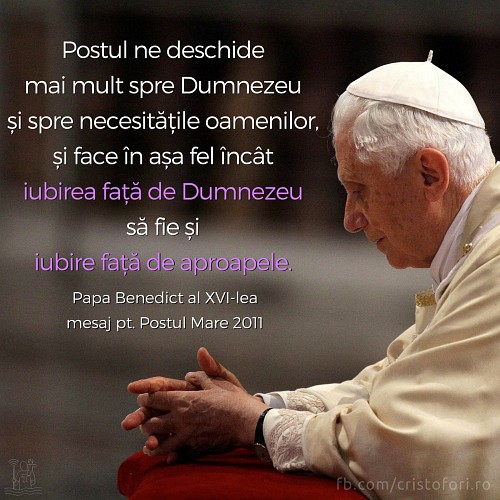 Postul invită la o dublă deschidere