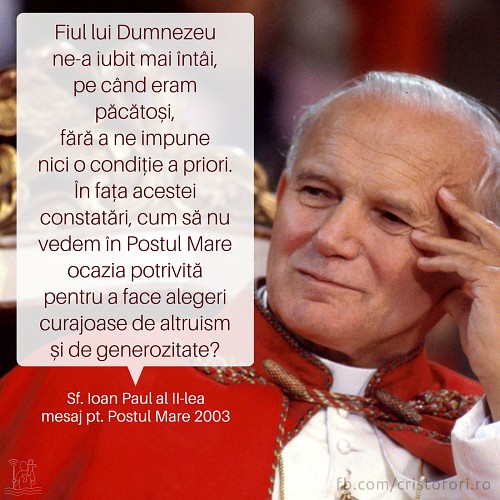 Fiul lui Dumnezeu ne-a iubit mai întâi
