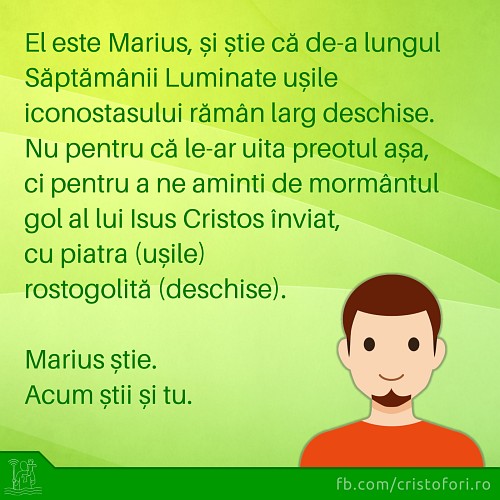 Ușile de la iconostas în Săptămâna Luminată