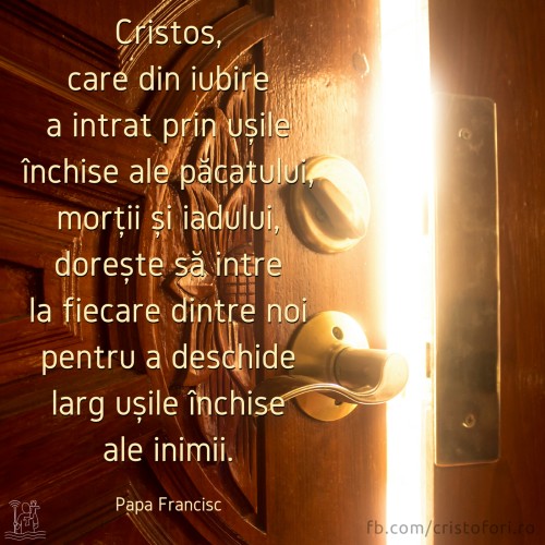 Cristos dorește să intre la fiecare dintre noi
