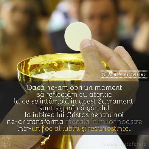 Să reflectăm la ce se întâmplă în Euharistie