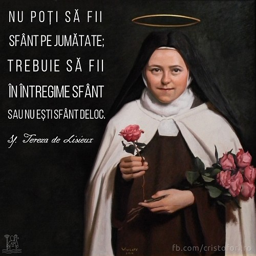 Nu poți să fii sfânt pe jumătate