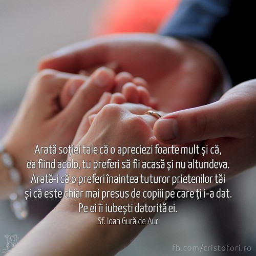 Arată-i soției că o apreciezi foarte mult