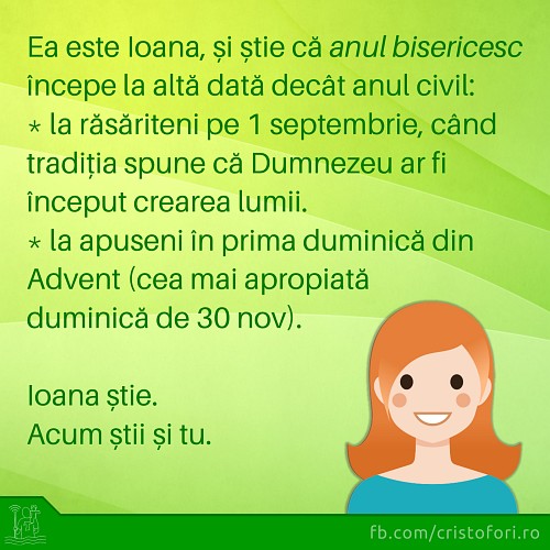 Când începe anul bisericesc