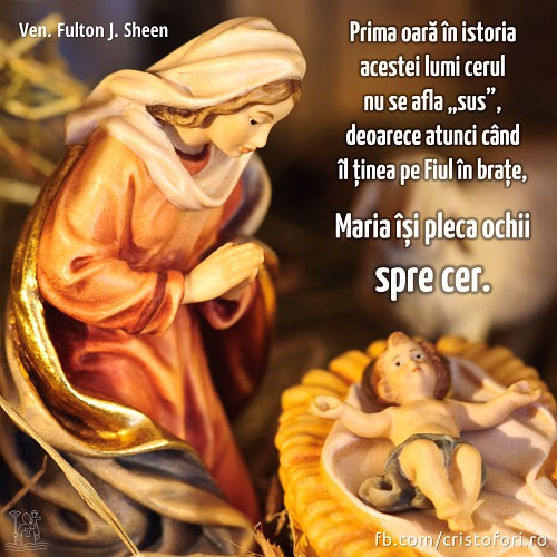 Maria își pleca ochii spre cer