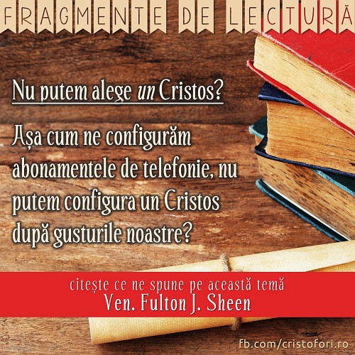 Nu putem alege un Cristos?