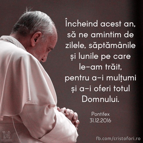 Încheind acest an