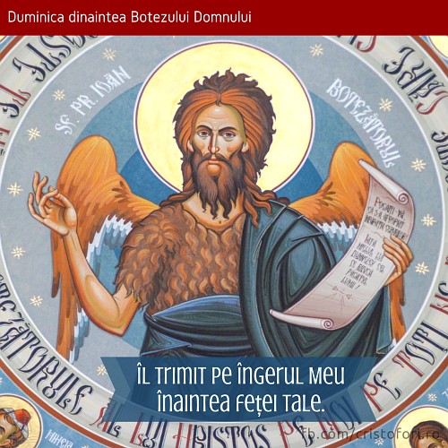 Îl trimit pe îngerul Meu înaintea feței Tale